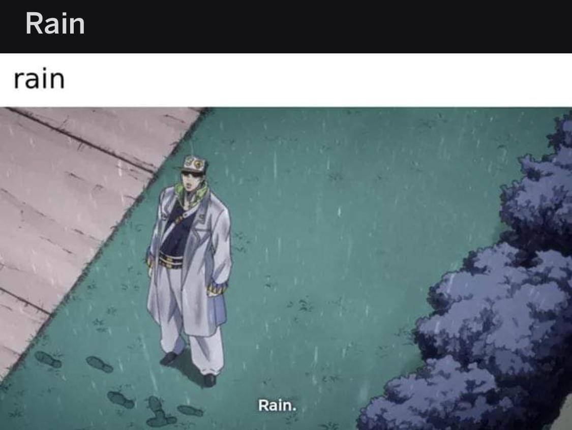 meme anime tentang hujan