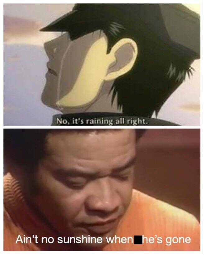 meme anime tentang hujan