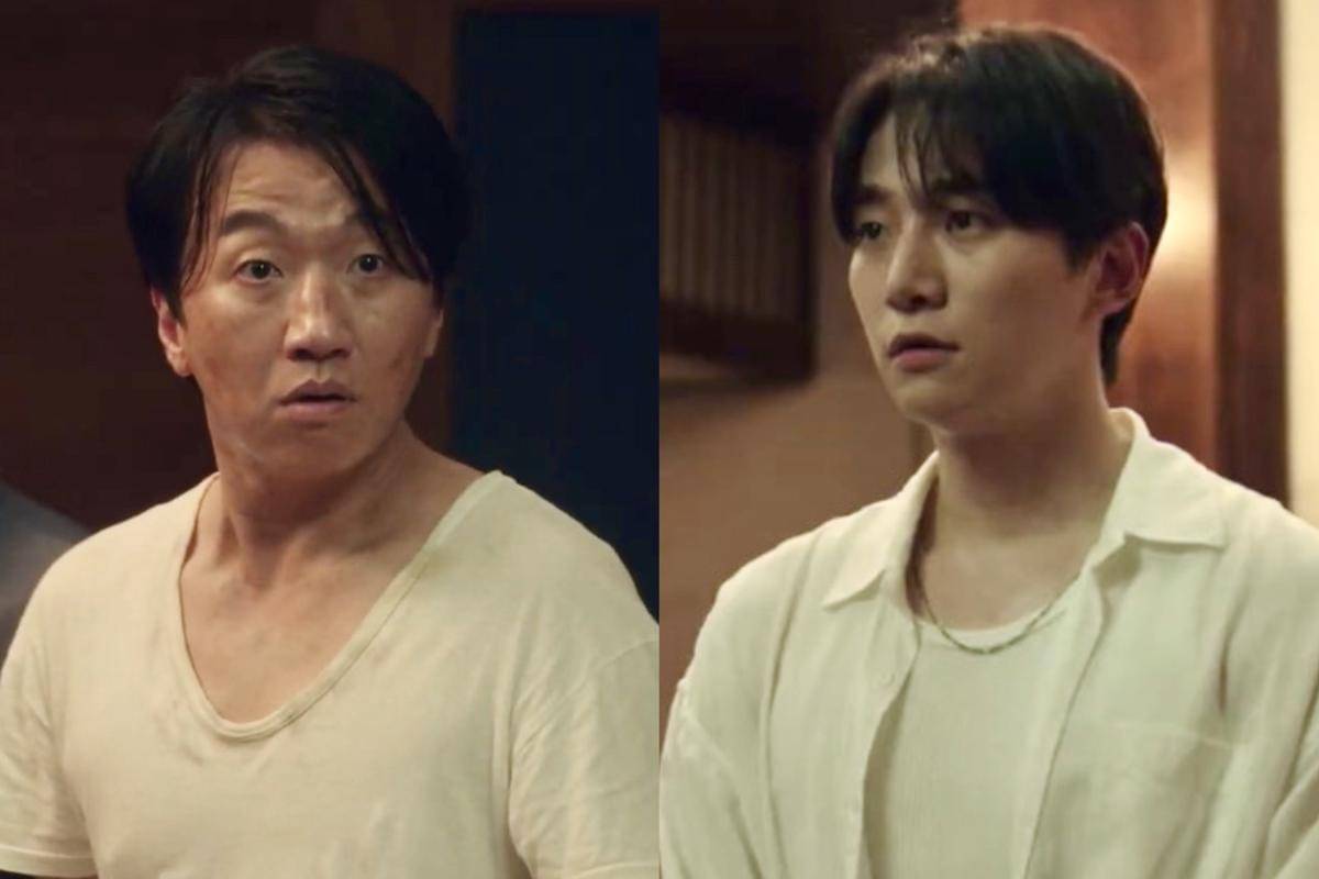 Go Ma Jin (Lee Chang Hoon) dan Kang Tae Poong (Lee Jun Ho) dalam drakor Typhoon Family