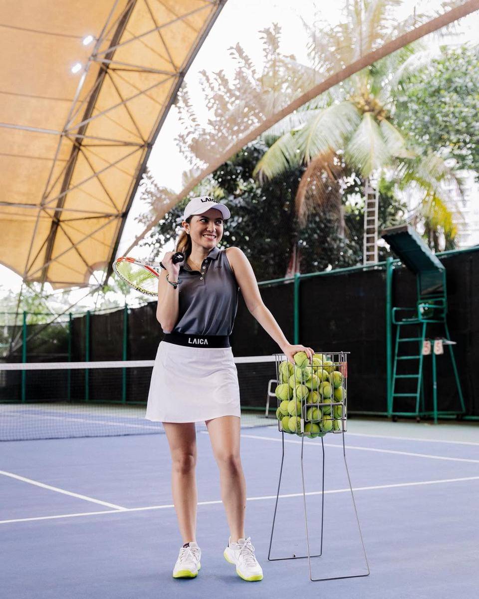 inspirasi outfit olahraga ala Marsha Aruan