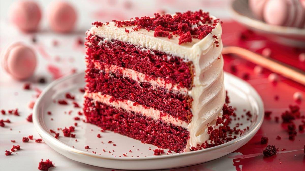 Ilustrasi red velvet cake 