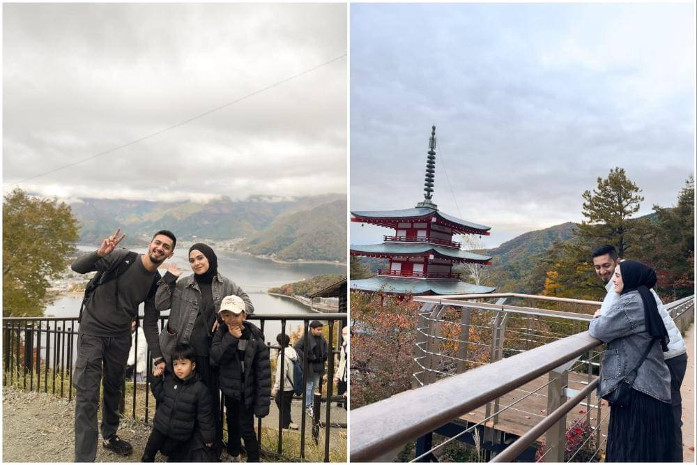 keluarga Vebby Palwinta liburan ke Jepang