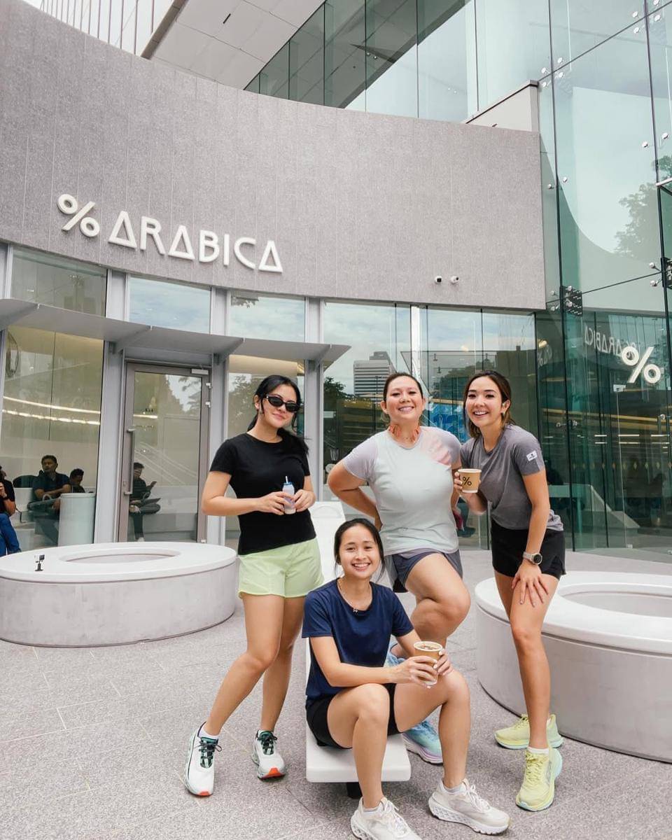 inspirasi outfit olahraga ala Marsha Aruan