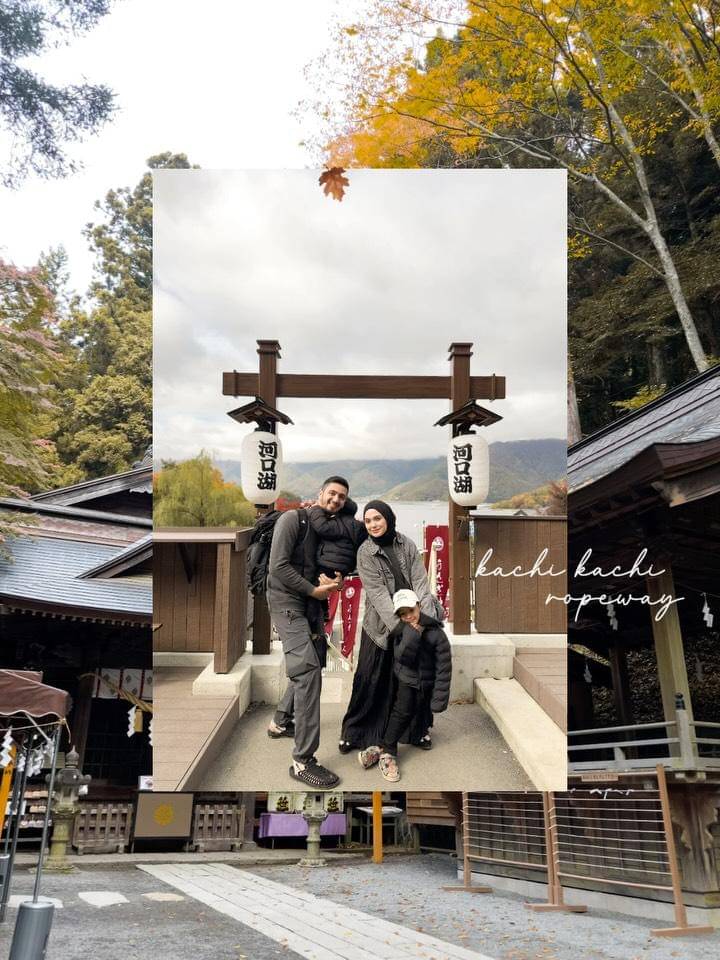 keluarga Vebby Palwinta liburan ke Jepang