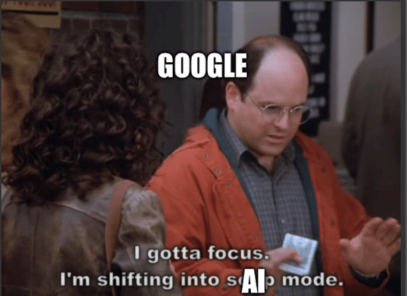 meme AI Mode/Overview dalam hasil pencarian Google Search