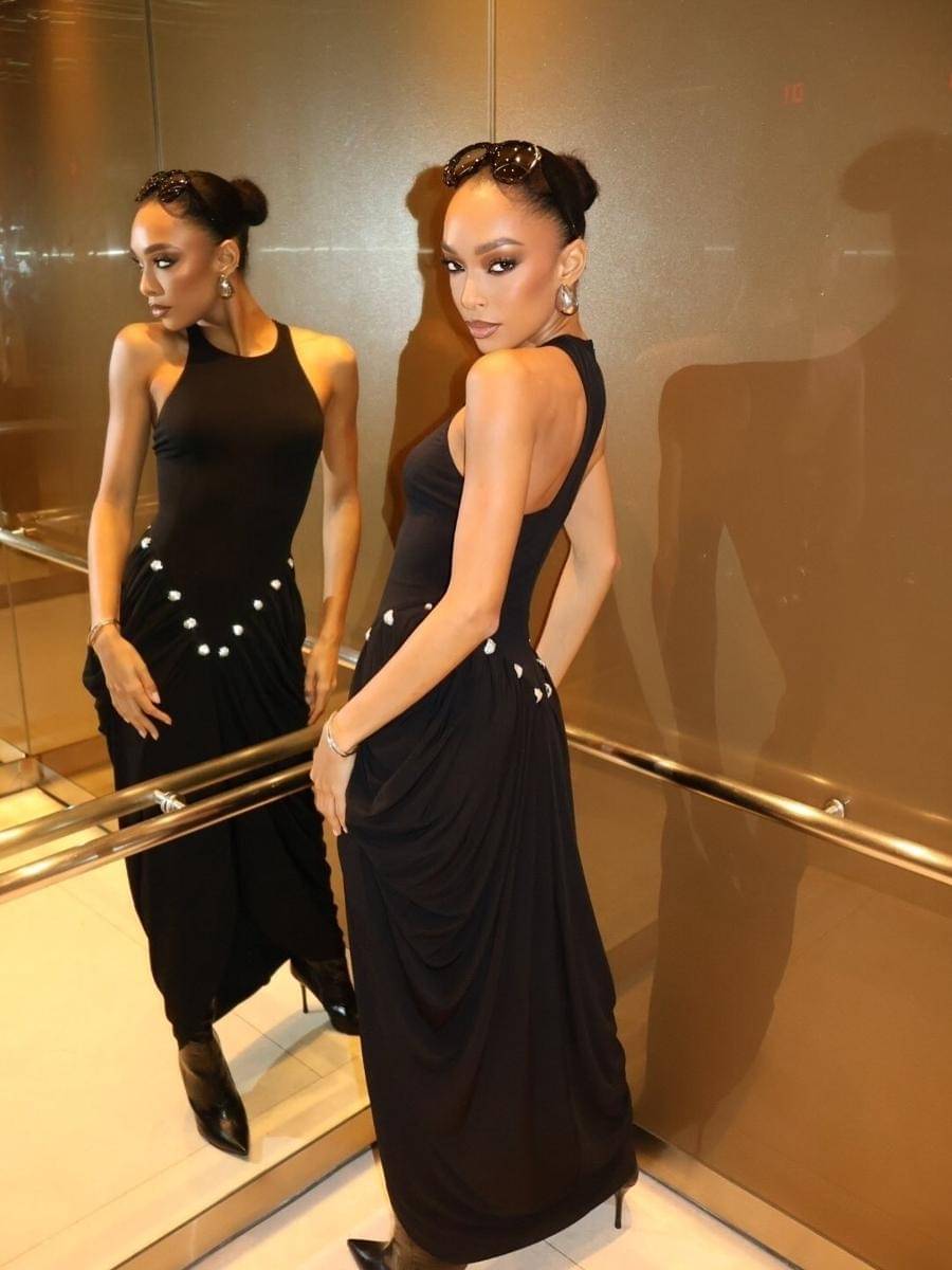 potret Ophely Mezino, Miss Universe Guadeloupe 2025