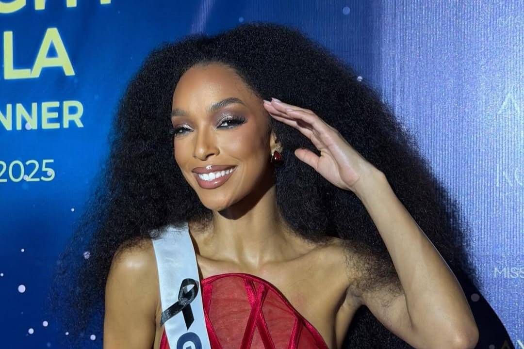 potret Ophely Mezino, Miss Universe Guadeloupe 2025