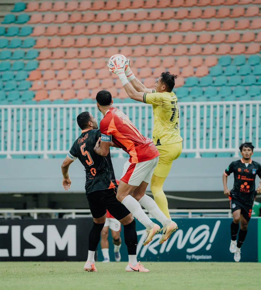 Kiper Sumsel United Rizky Maulana memulai debut dengan tren penjagaan gawang sempurna atau Clean Sheet
