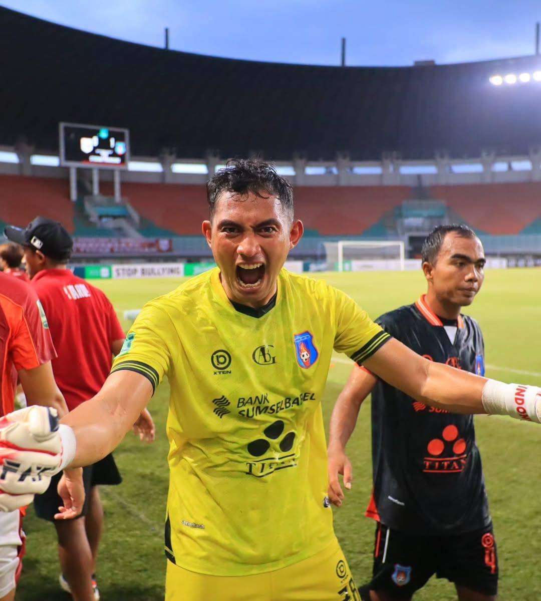 Kiper Sumsel United Rizky Maulana memulai debut dengan tren penjagaan gawang sempurna atau Clean Sheet