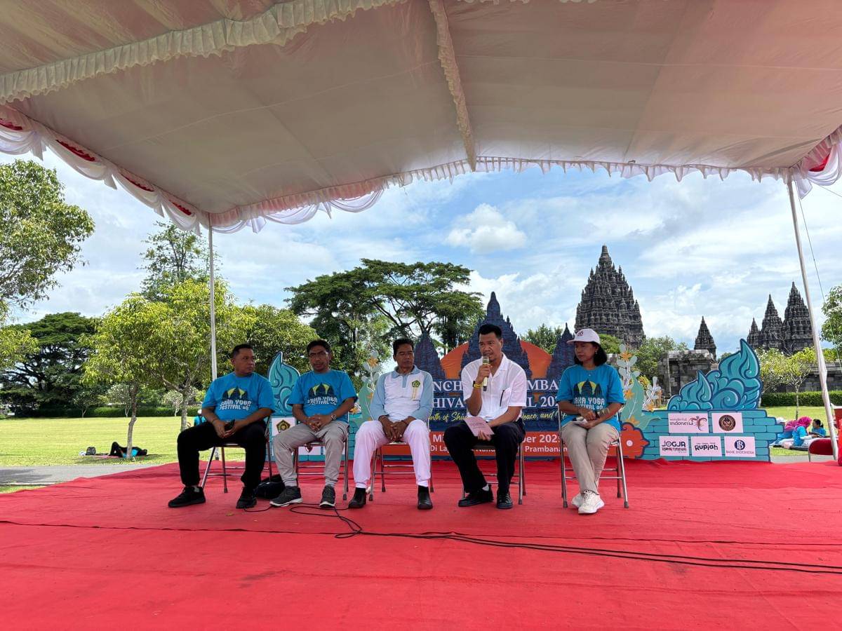 Jumpa pers peluncuran Shiva Festival di Lapangan Nandi, Kompleks Taman Wisata Candi Prambanan, Minggu (9/11/2025).