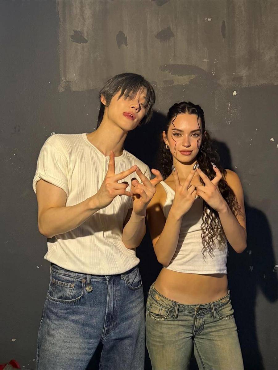 potret Yeonjun TXT dan Daniela KATSEYE