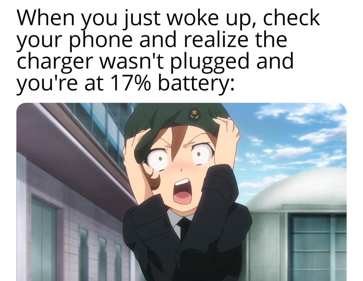 meme anime tentang charger HP