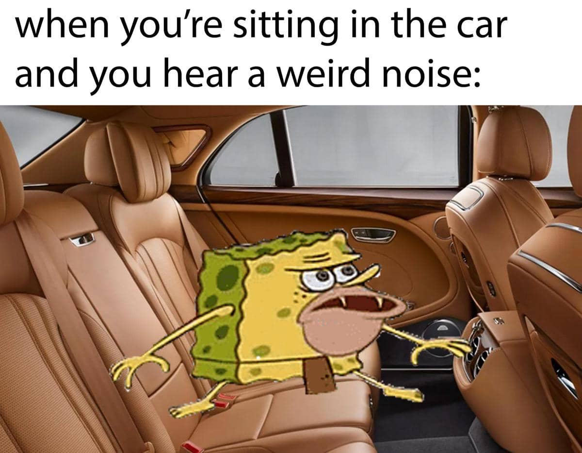 meme SpongeBob tentang mobil