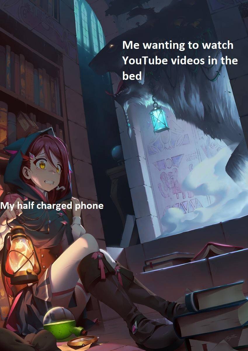 meme anime tentang charger HP