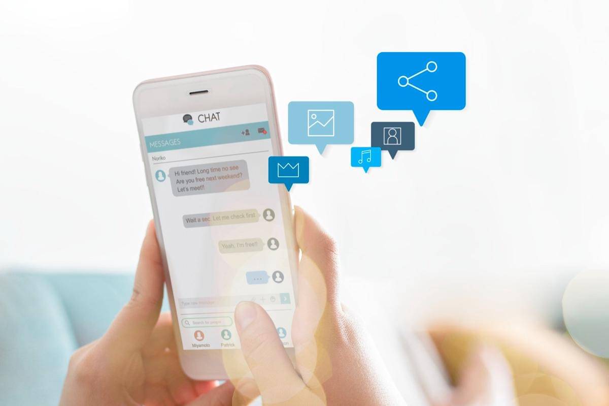 ilustrasi mengirim pesan