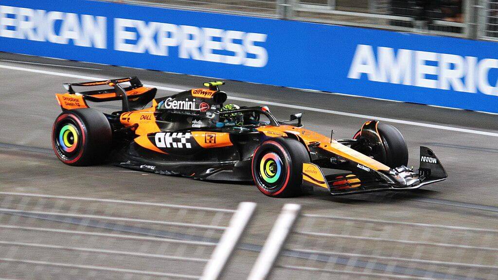 Lando Norris saat menjalani pekan balap GP Singapura 2025