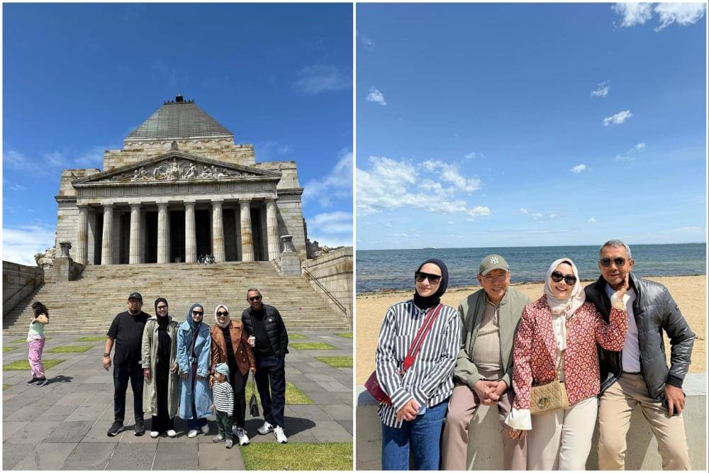 Yora Febrina ibu Nikita Willy liburan di Melbourne.