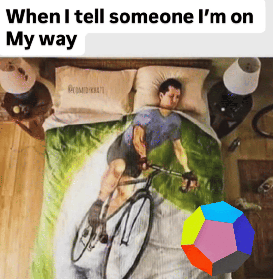 meme bilang lagi di jalan 