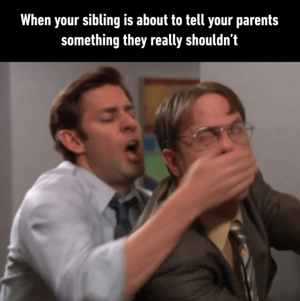 meme momen lucu interaksi dengan saudara dan orangtua