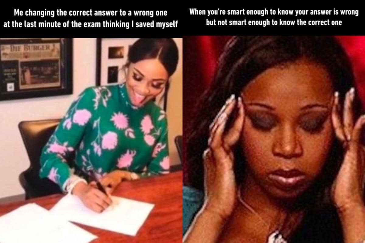 kolase meme menjawab soal pilihan ganda