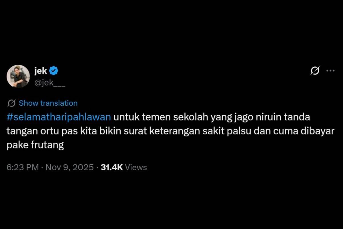 ucapan Hari Pahlawan lucu