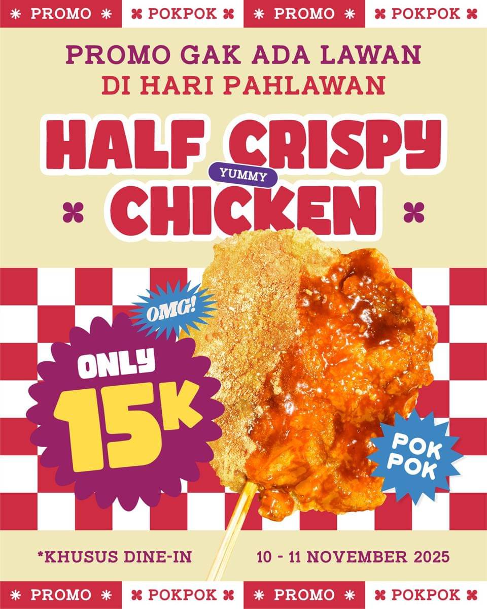 Promo PokPok dalam rangka Hari Pahlawan 2025