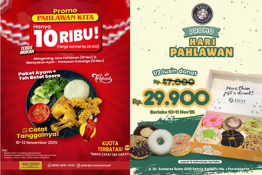 Promo Ayam Keprabon dan EIGO Donuts and Bakery