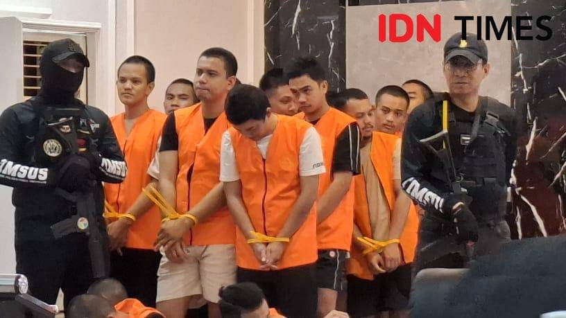 Para tersangka yang ditangkap Satuan Reserse Narkoba (Satresnarkoba) Polrestabes Makassar. IDN Times/Darsil Yahya