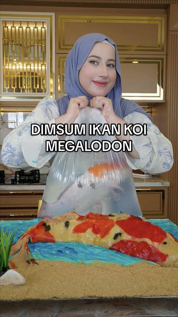 Potret dimsum ikan koi megalodon ala Tasyi Athasyia