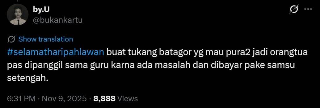 ucapan Hari Pahlawan lucu