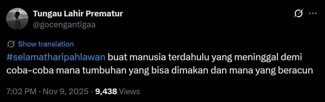 ucapan Hari Pahlawan lucu