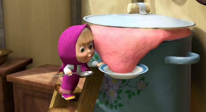 makanan yang dibuat Masha