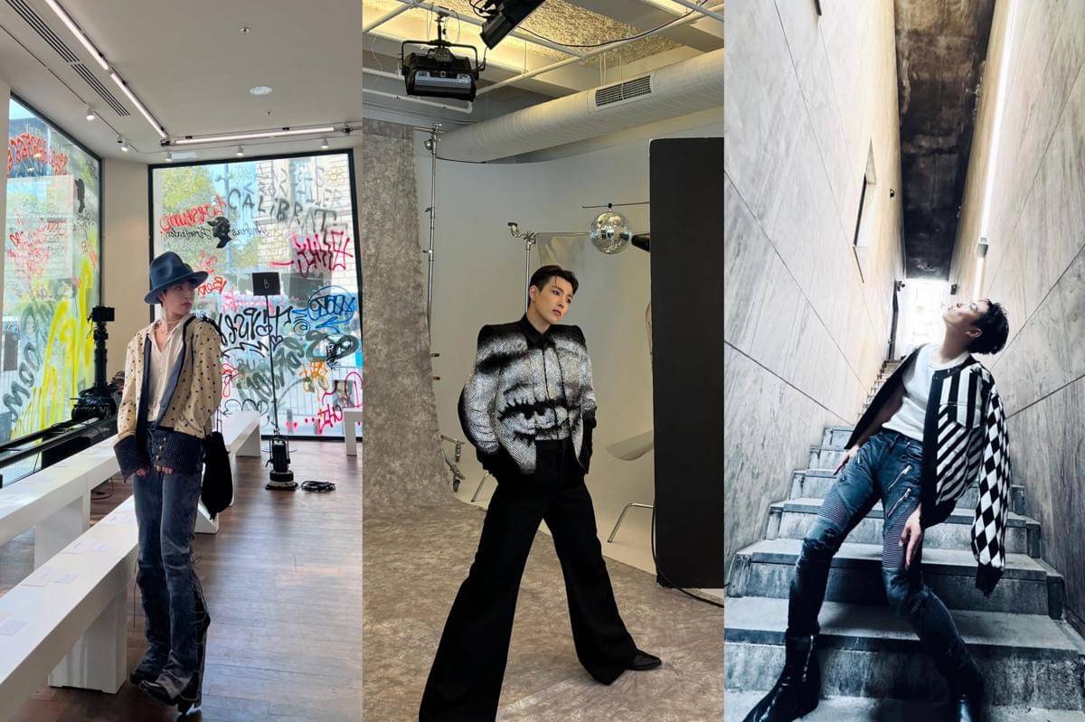 padu padan outfit bermotif ala Hongjoong ATEEZ