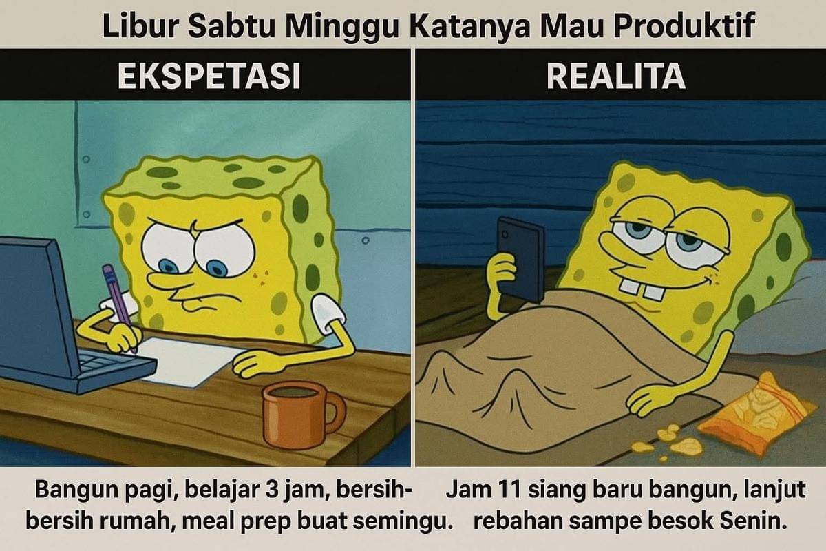 meme bangun kesiangan