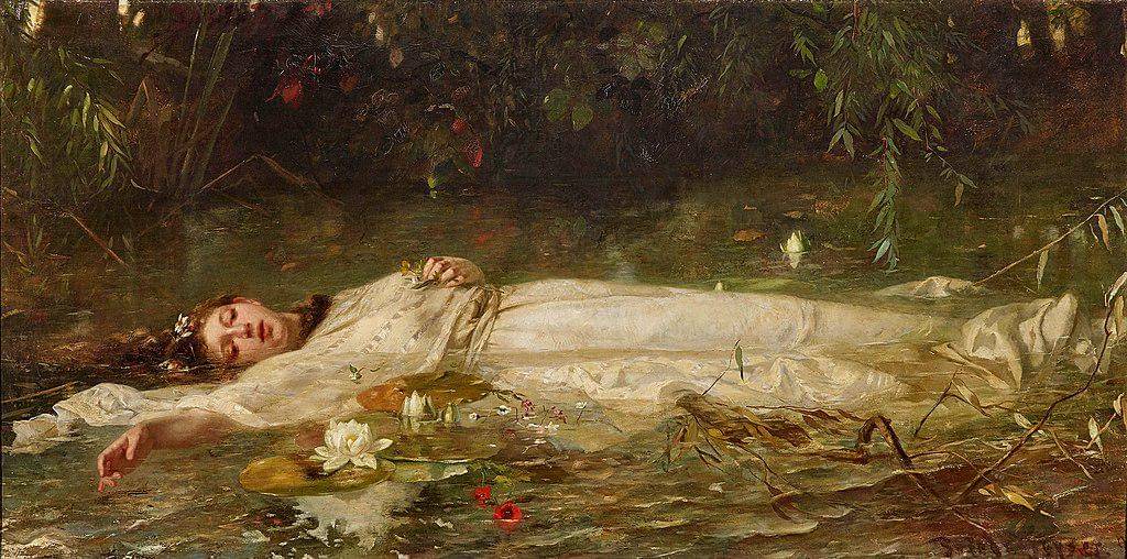 lukisan Ophelia karya Friedrich Heyser