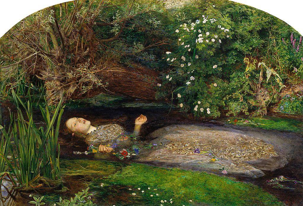 lukisan Ophelia karya John Everett Millais