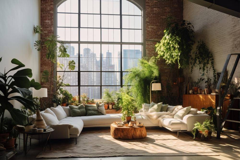 ilustrasi urban jungle di rumah
