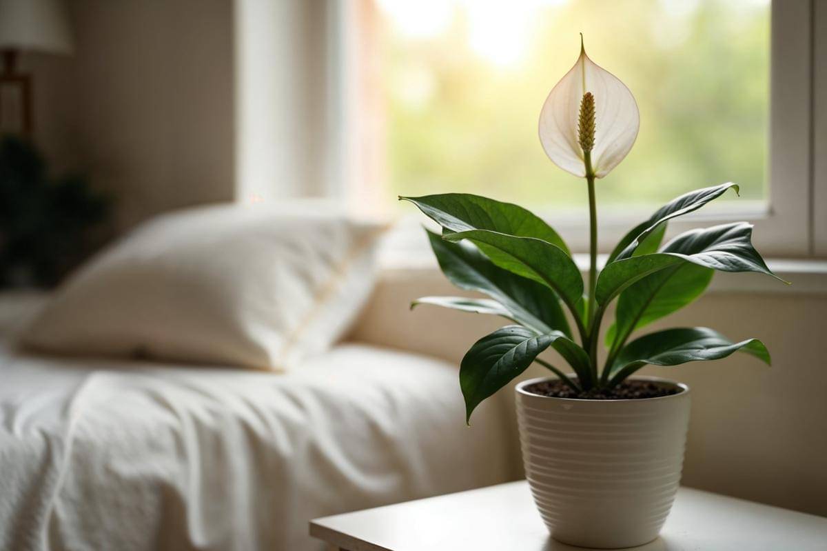 ilustrasi tanaman peace lily