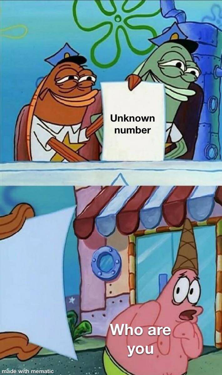 meme kartun ditelepon nomor gak dikenal