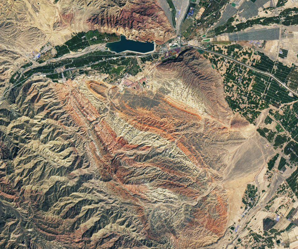 potret Zhangye Danxia dari satelit