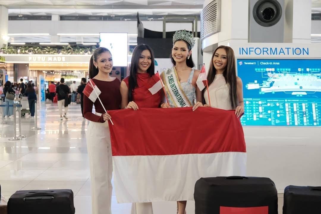 potret keberangkatan Melliza Xaviera ke ajang Miss International 2025