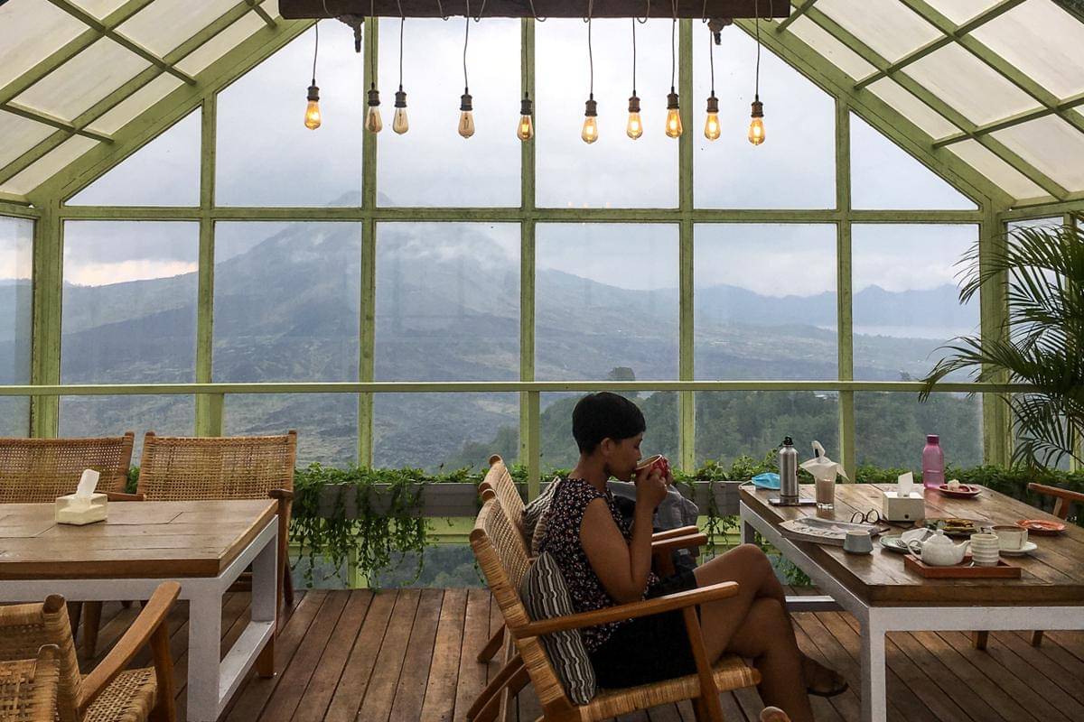 salah satu kafe di Kintamani 