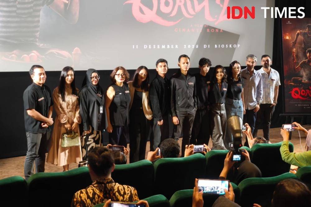 Konferensi pers film Qorin 2 di Jakarta, Senin (10/11/2025)