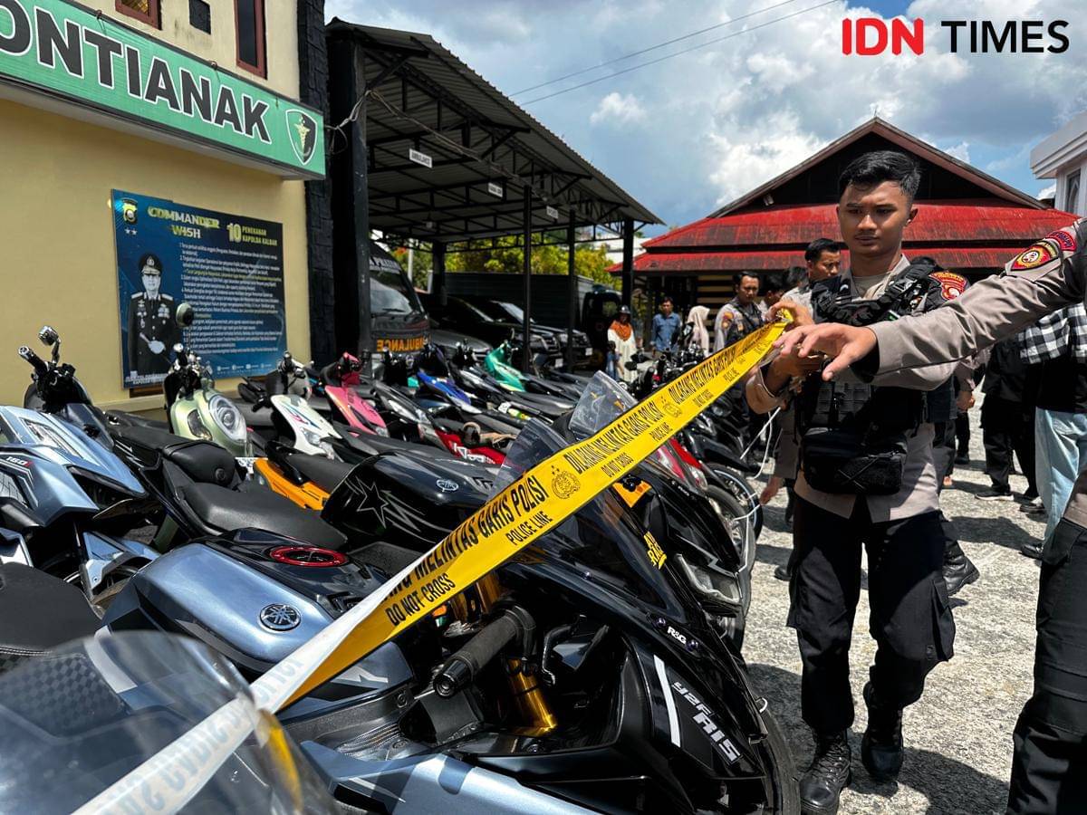 49 kendaraan dengan knalpot brong diamankan.