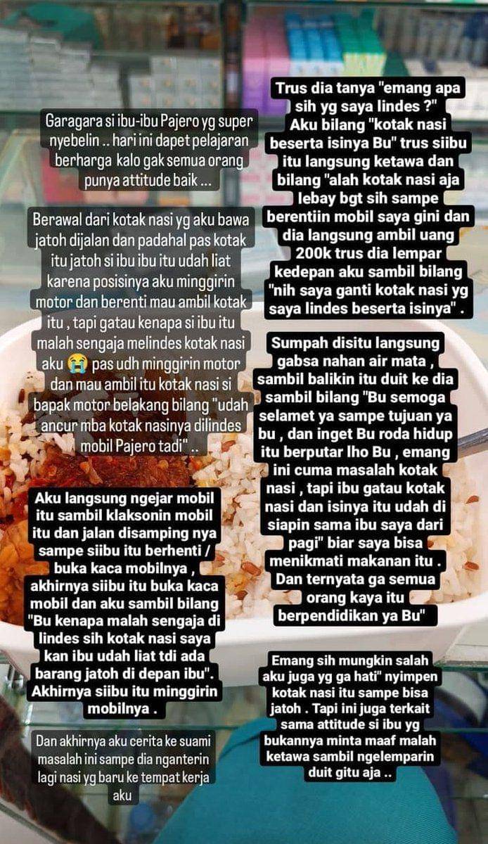 cerita sedih tentang makanan di X