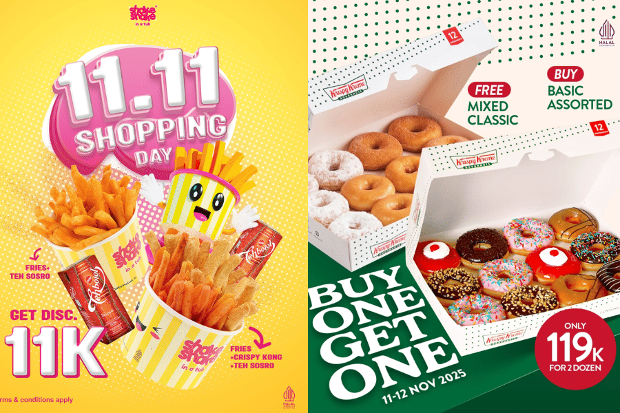 Promo 11.11 di Shake Shake in A Tub dan Krispy Kreme