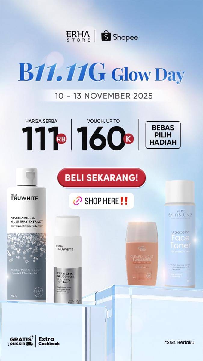 Diskon skincare 11.11 (instagram.com/erha.dermatology)