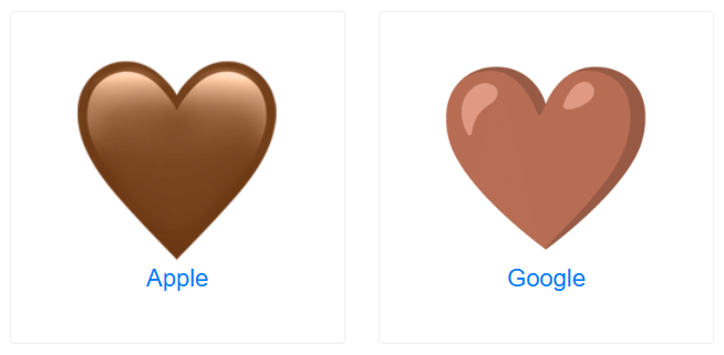 Arti Emoji Love Cokelat