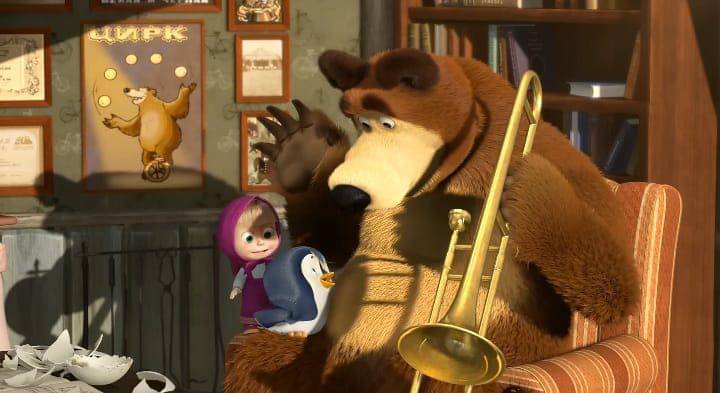 Bear, Masha, Penguin