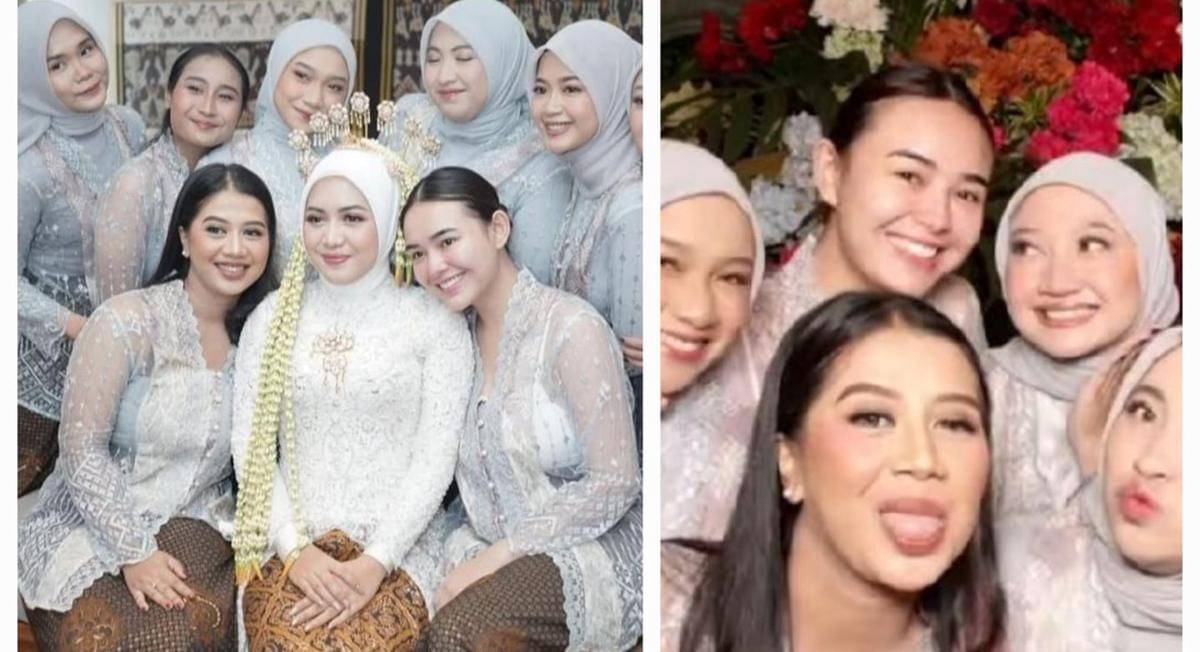 penampilan natural Amanda Manopo jadi bridesmaid